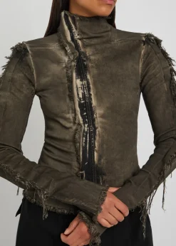 Gary distressed cotton-blend jacket