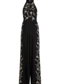 Gatz floral-embellished crepe jumpsuit