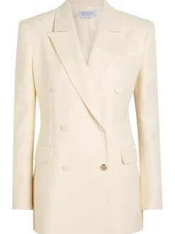 Gavin double-breasted silk and wool-blend blazer