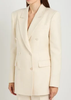 Gavin double-breasted silk and wool-blend blazer
