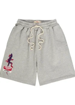 Gecko embroidered cotton-blend sweatshorts