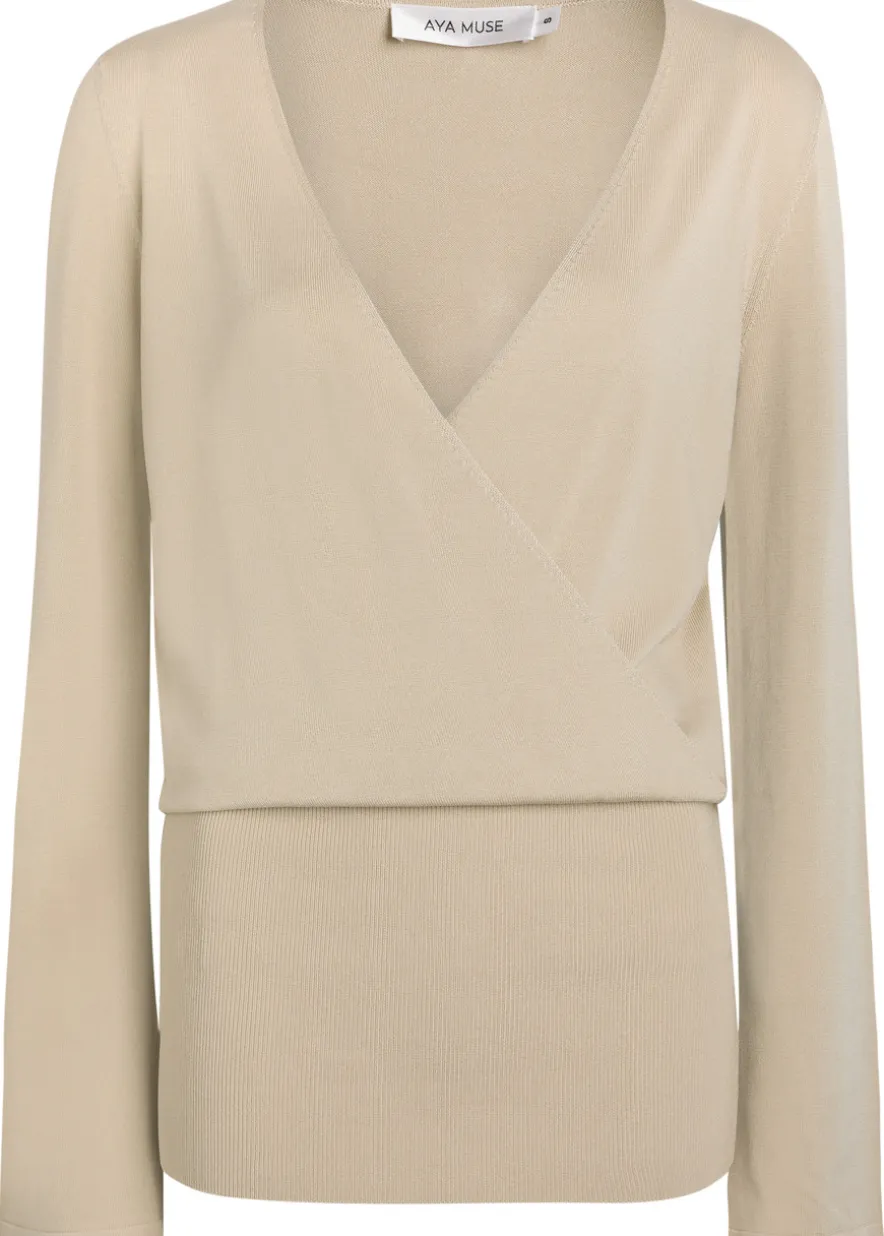 Gema knit mini wrap dress