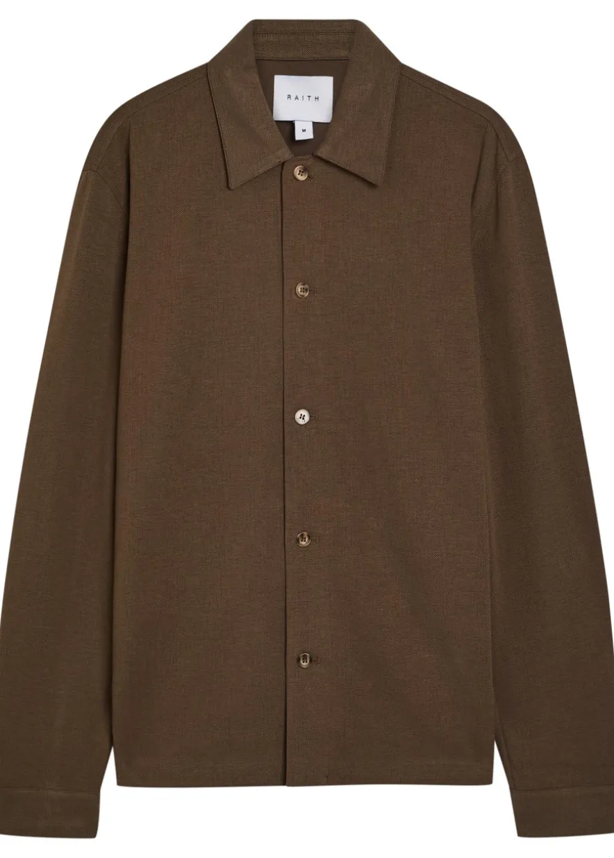 Geneva textured jersey overshirt