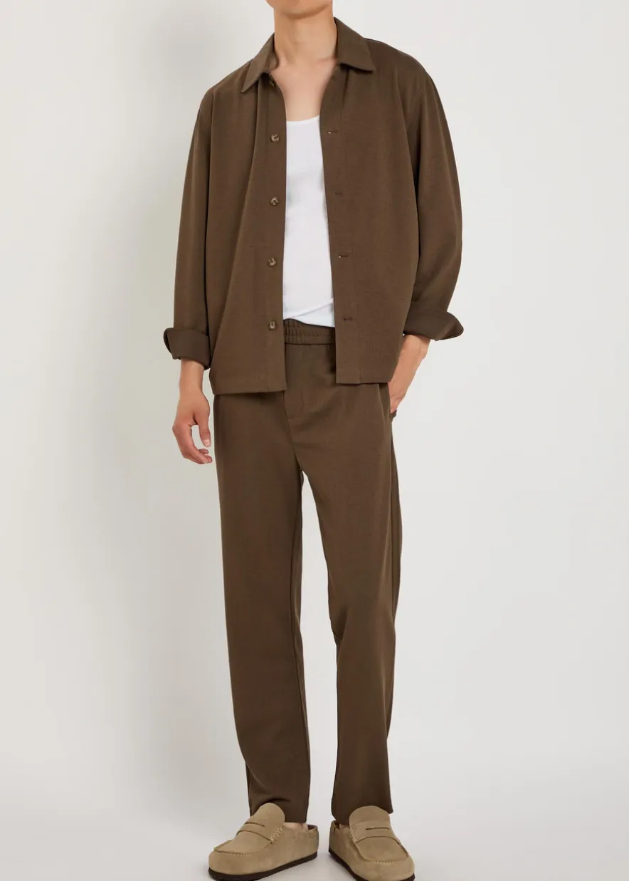 Geneva textured jersey overshirt