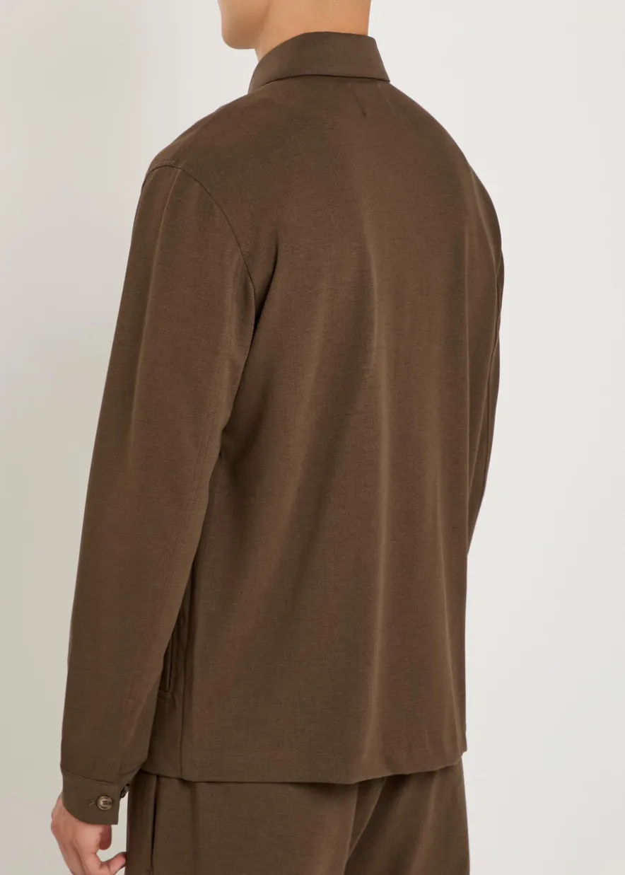 Geneva textured jersey overshirt