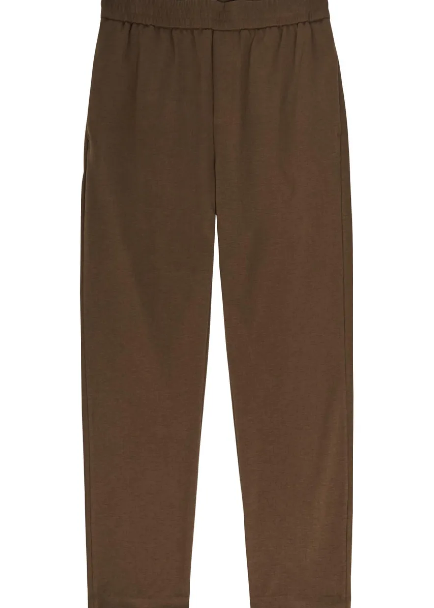 Geneva textured tapered-leg jersey trousers