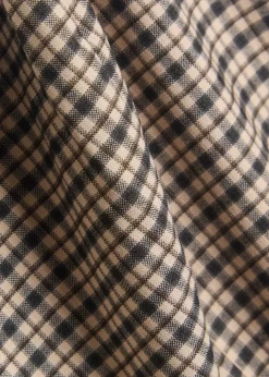 Genevieve plaid woven top