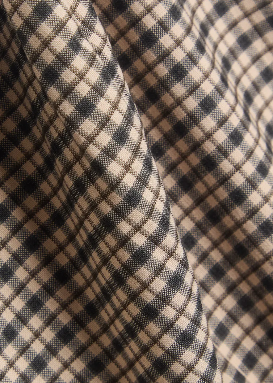 Genevieve plaid woven top