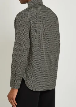 Geometric-print lyocell-blend shirt