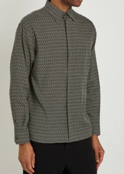 Geometric-print lyocell-blend shirt