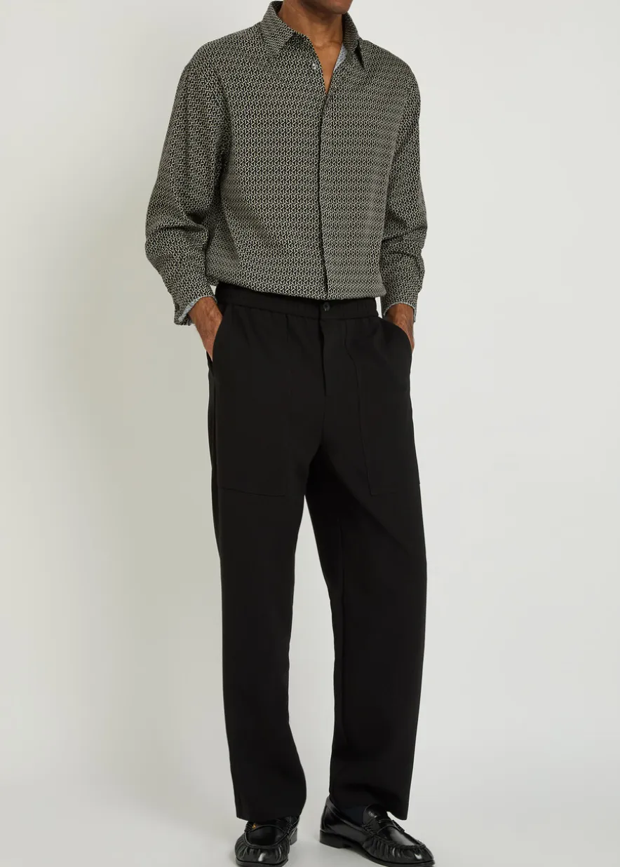 Geometric-print lyocell-blend shirt