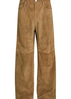 Geth wide-leg suede trousers