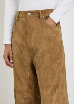 Geth wide-leg suede trousers