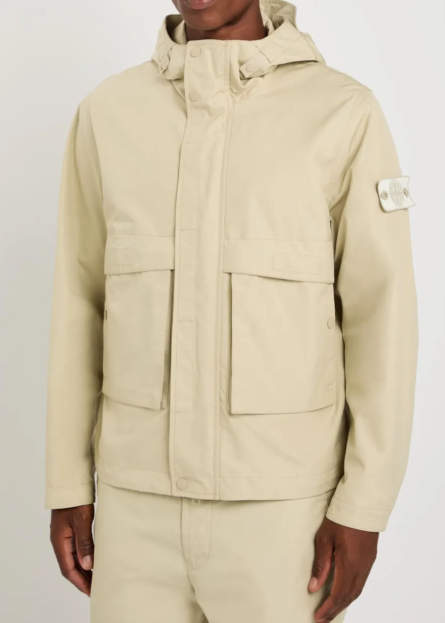 Ghost hooded cotton-poplin parka jacket
