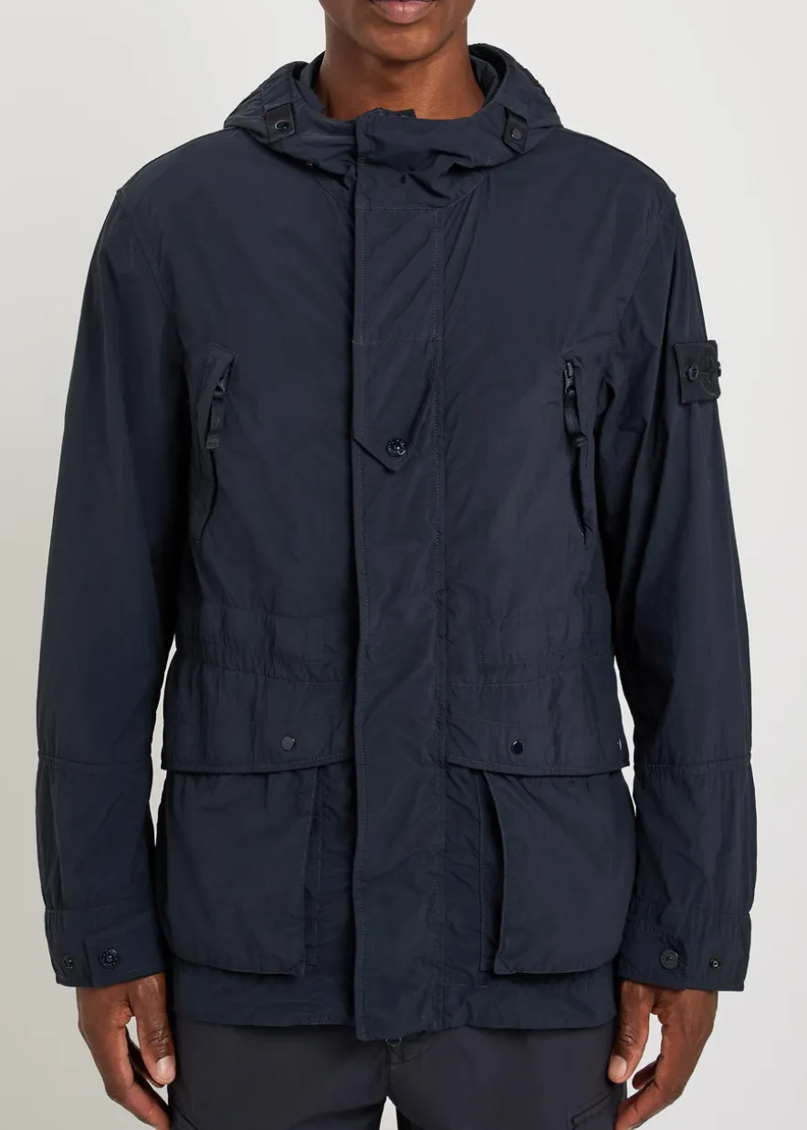 Ghost hooded nylon parka jacket