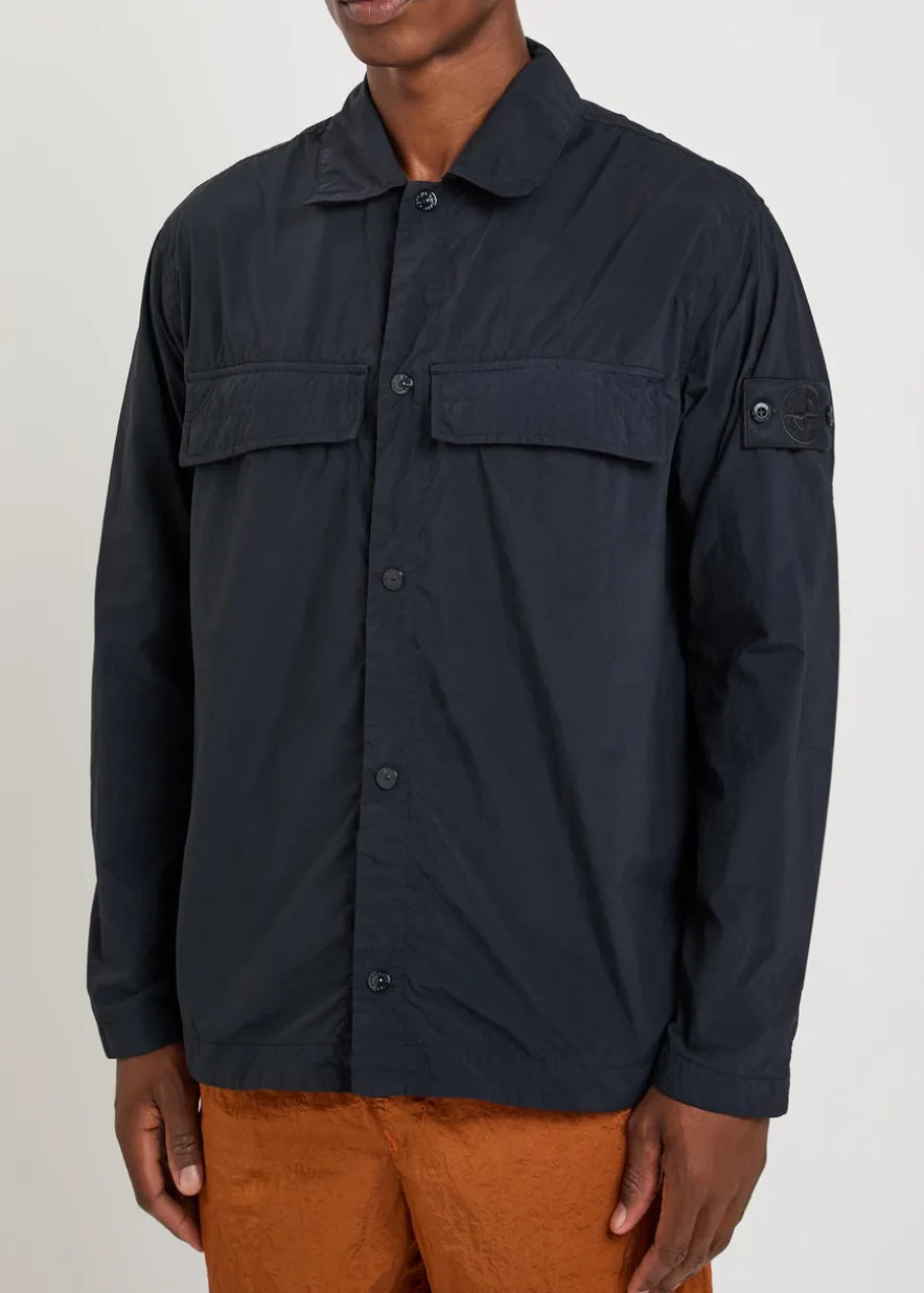 Ghost logo nylon overshirt