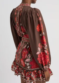 Gigi floral-print cotton-blend mini dress