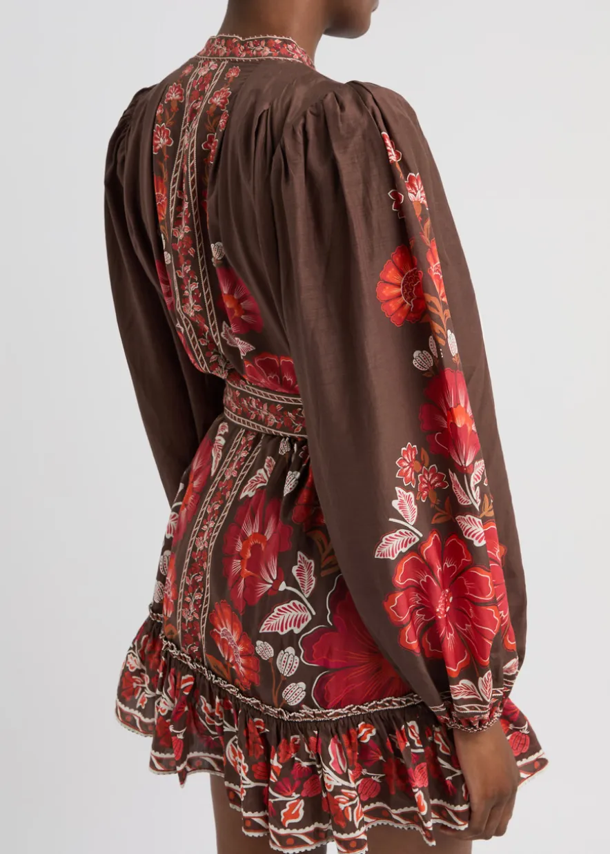 Gigi floral-print cotton-blend mini dress