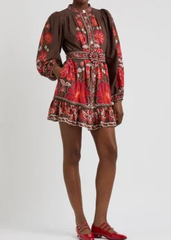 Gigi floral-print cotton-blend mini dress