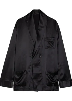 Gilbert double-breasted silk jacket