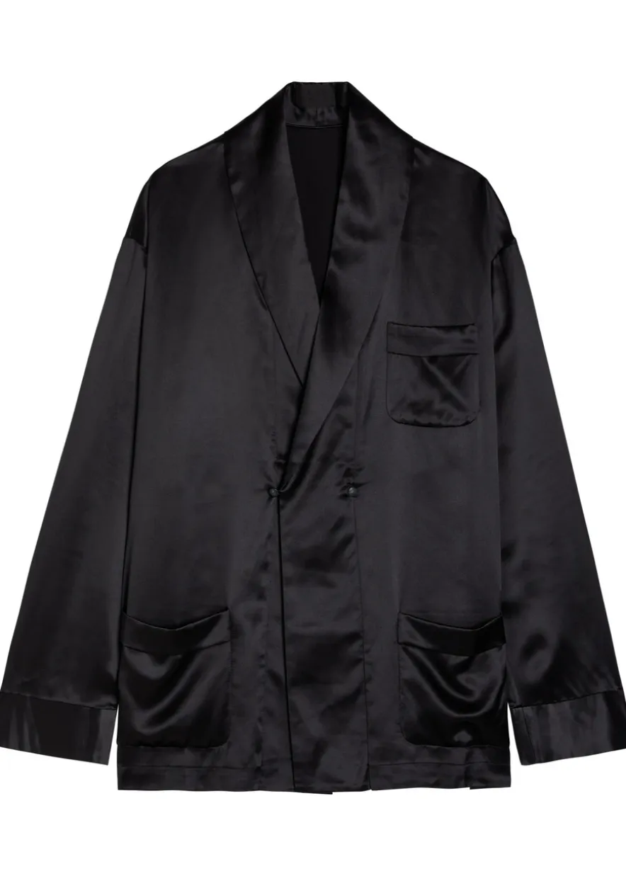 Gilbert double-breasted silk jacket