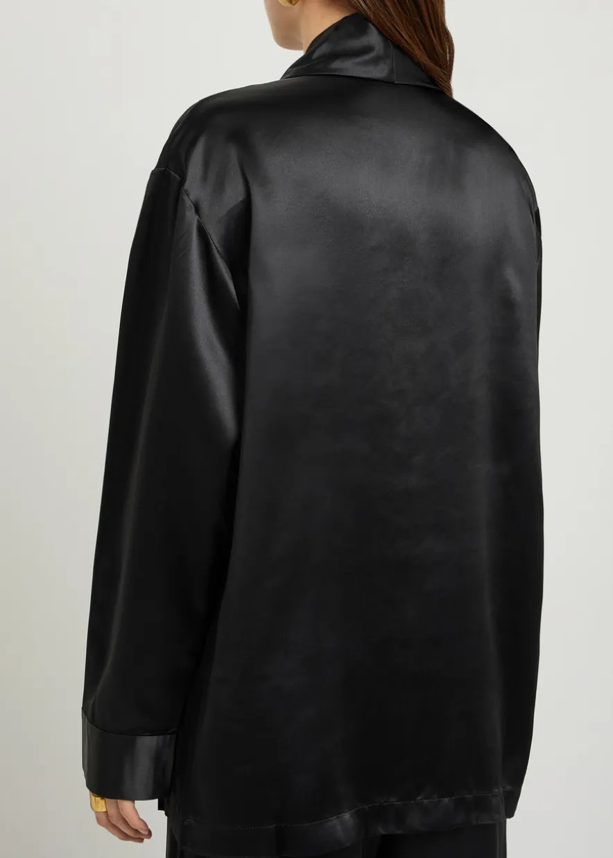 Gilbert double-breasted silk jacket