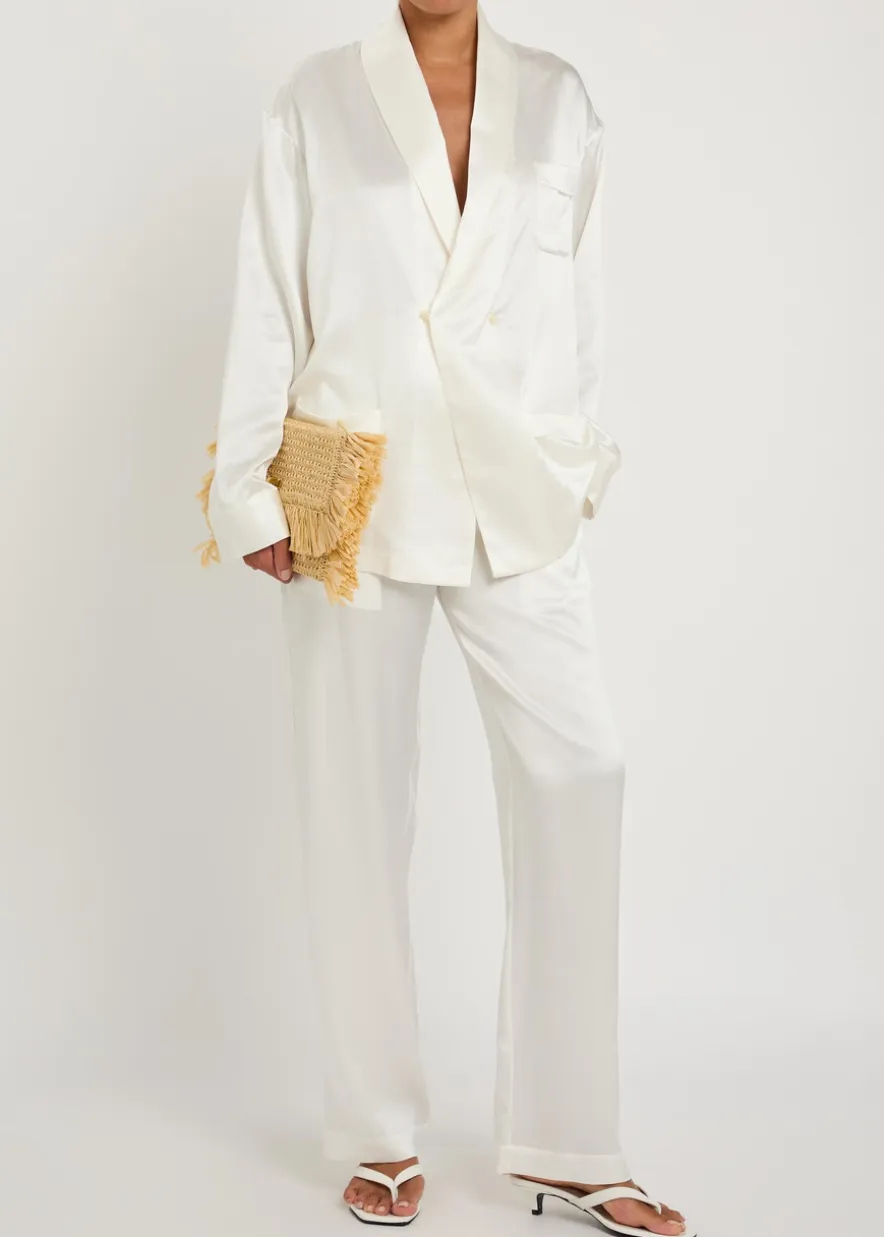 Gilbert double-breasted silk jacket