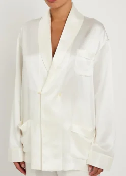 Gilbert double-breasted silk jacket