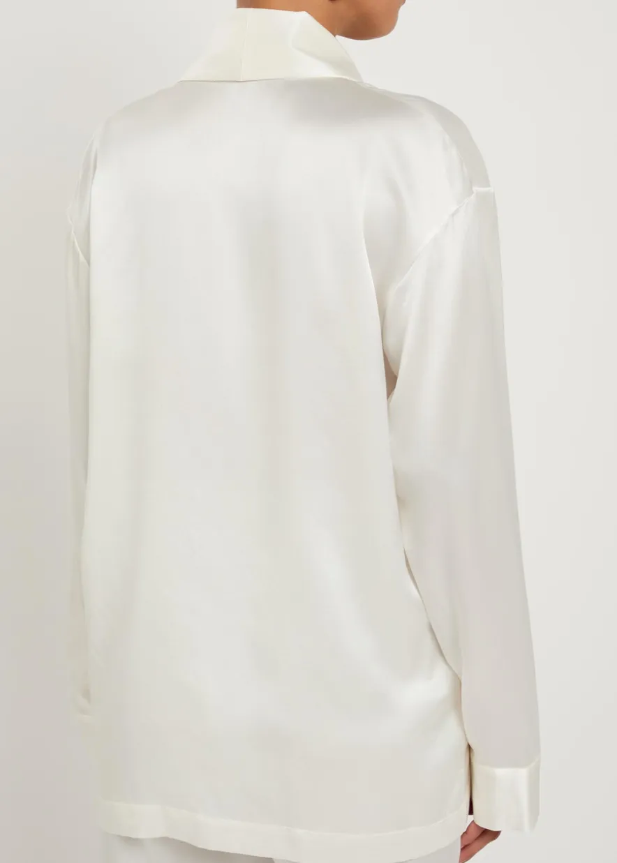 Gilbert double-breasted silk jacket