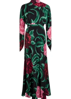 Gilda floral-print silk maxi dress