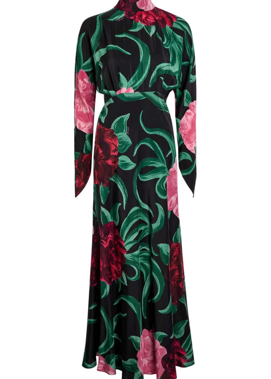 Gilda floral-print silk maxi dress