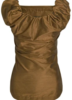 Ginnie draped cotton-blend top
