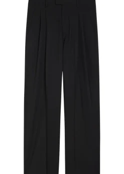 Giorgia pleated wide-leg wool trousers