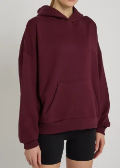 Girlfriend hooded cotton-blend sweatshirt
