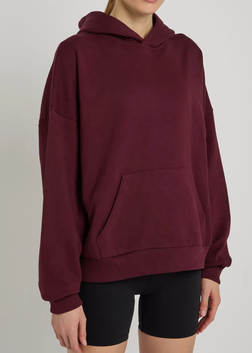 Girlfriend hooded cotton-blend sweatshirt