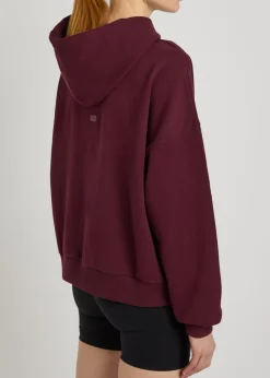 Girlfriend hooded cotton-blend sweatshirt