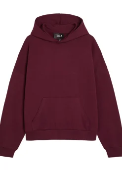 Girlfriend hooded cotton-blend sweatshirt