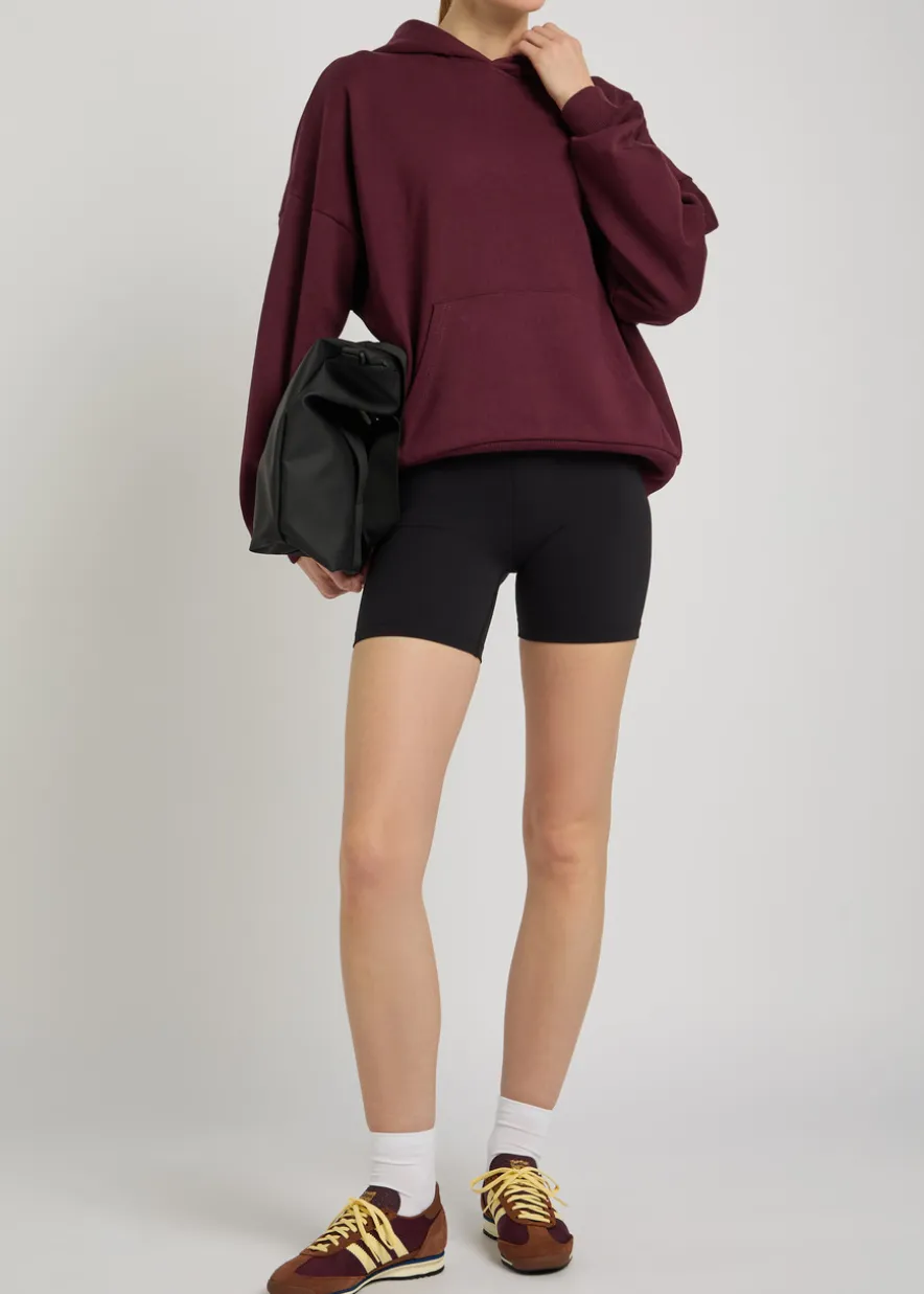Girlfriend hooded cotton-blend sweatshirt