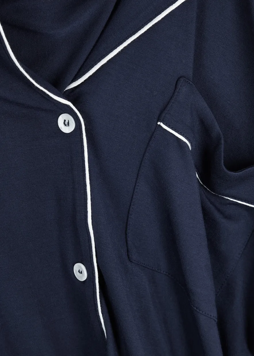 Gisele stretch-jersey pyjama set