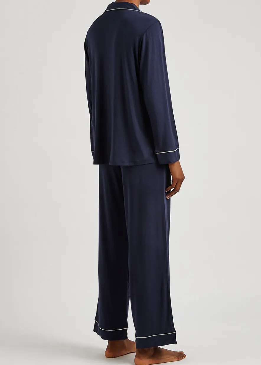 Gisele stretch-jersey pyjama set
