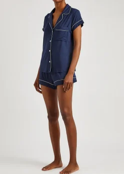 Gisele stretch-jersey pyjama set