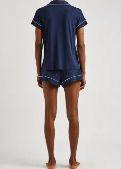Gisele stretch-jersey pyjama set