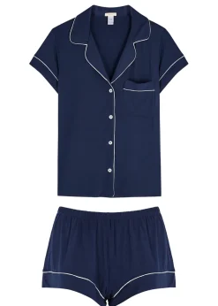 Gisele stretch-jersey pyjama set