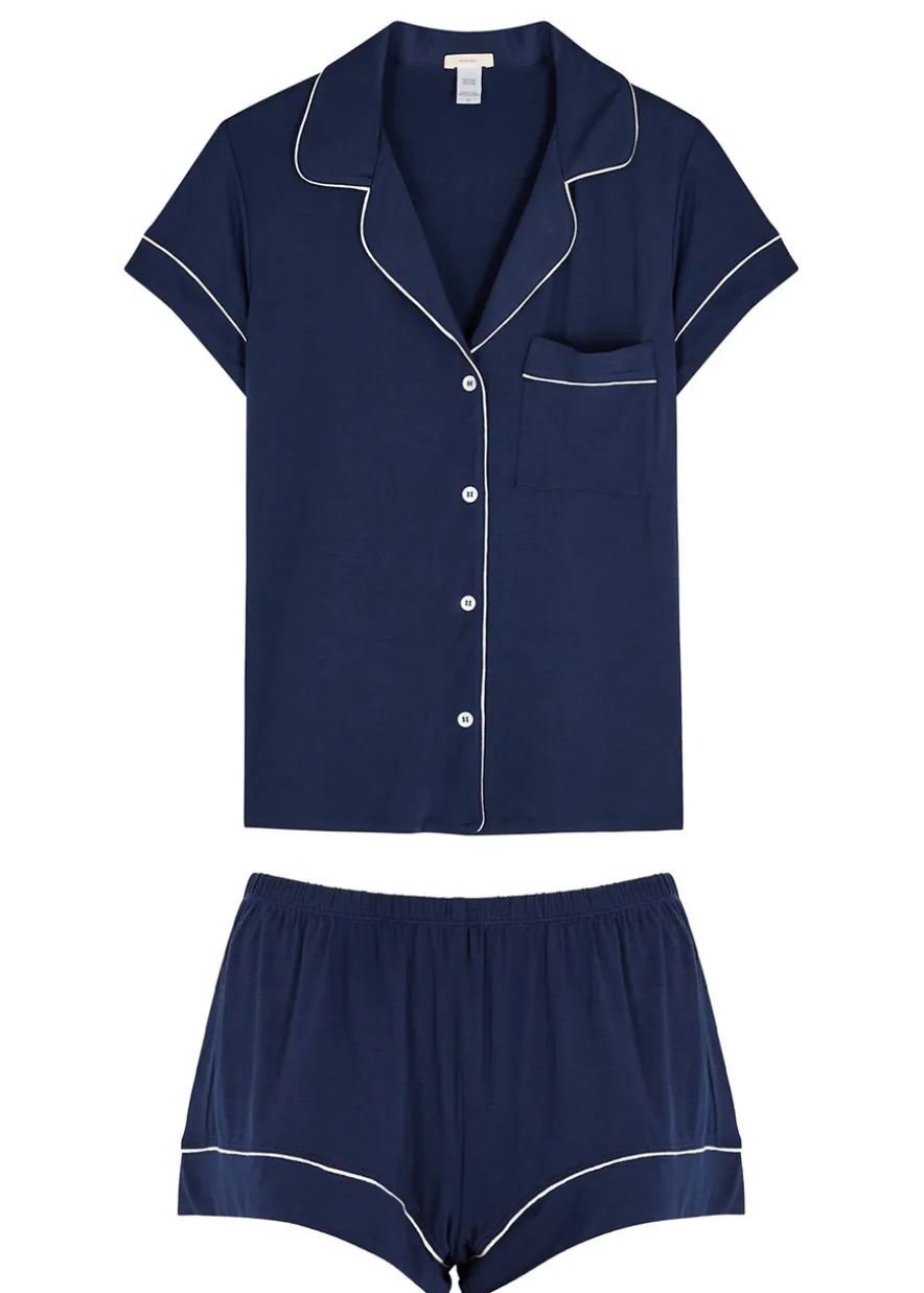 Gisele stretch-jersey pyjama set