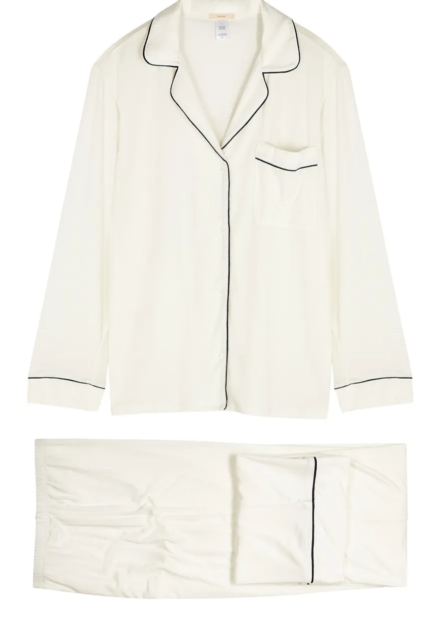 Gisele stretch-jersey pyjama set