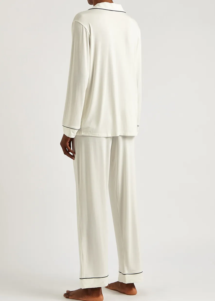 Gisele stretch-jersey pyjama set