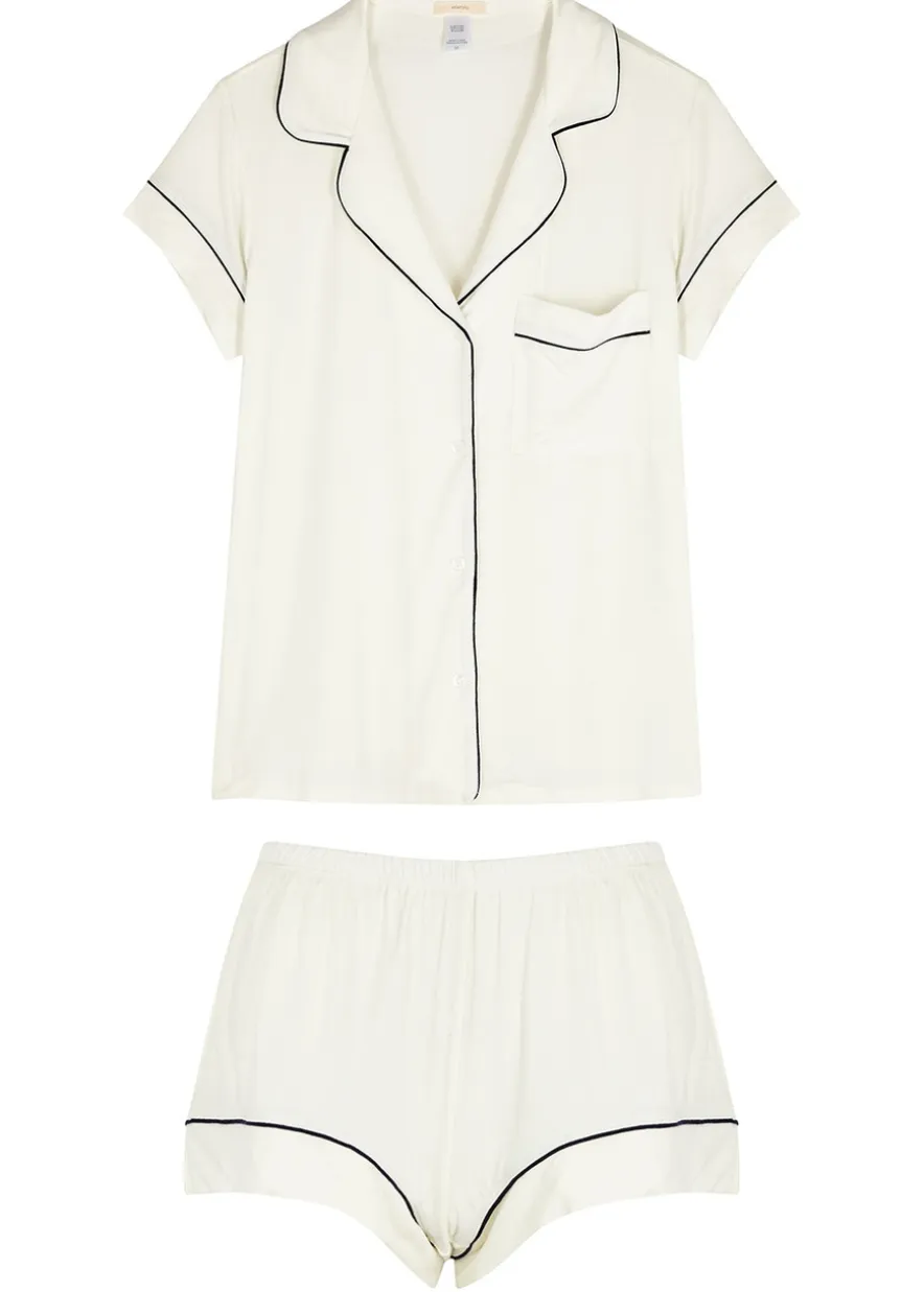 Gisele stretch-jersey pyjama set