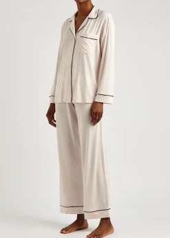 Gisele stretch-jersey pyjama set