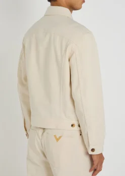 Giubbino Genio logo denim jacket