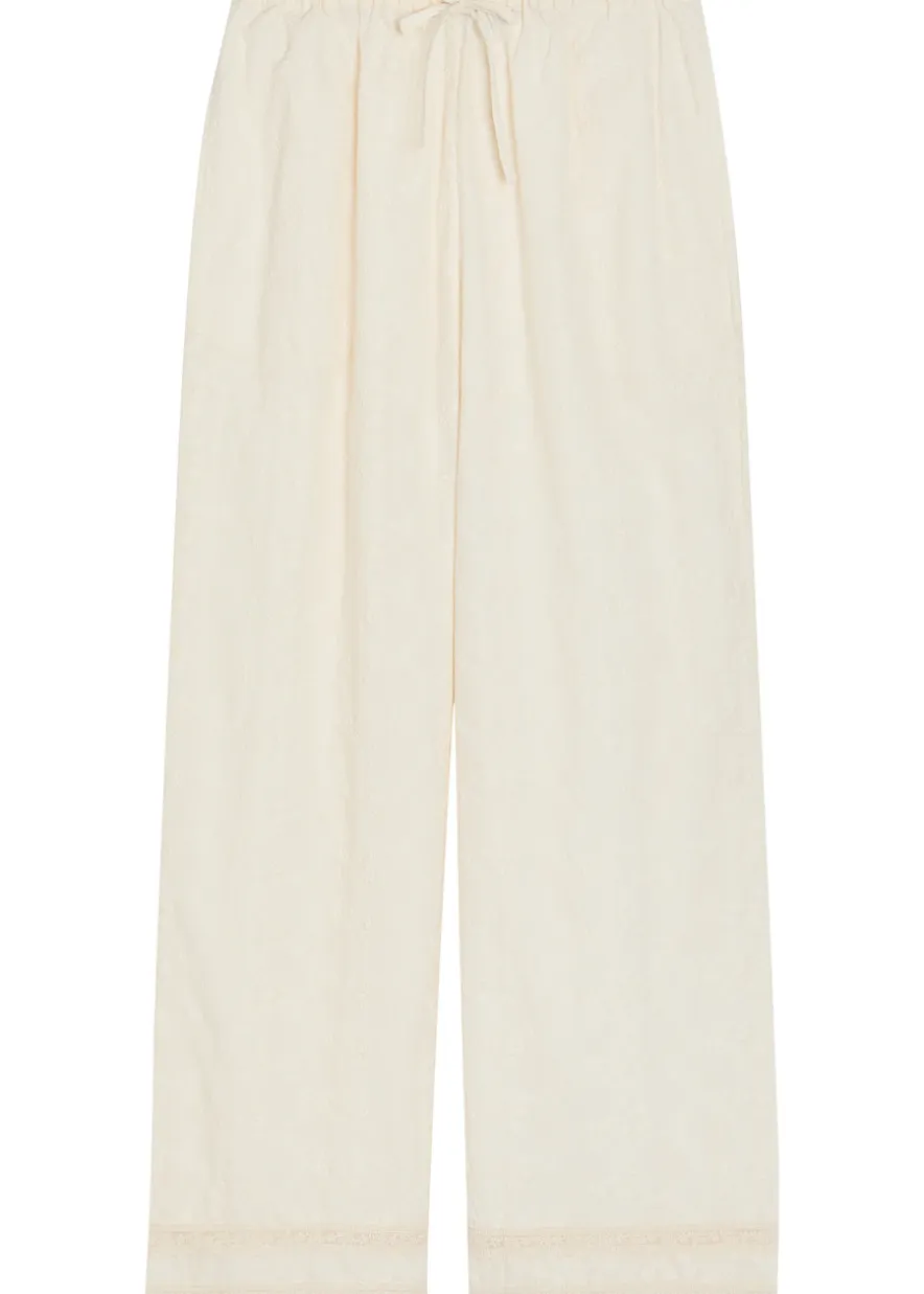 Giulia embroidered wide-leg trousers